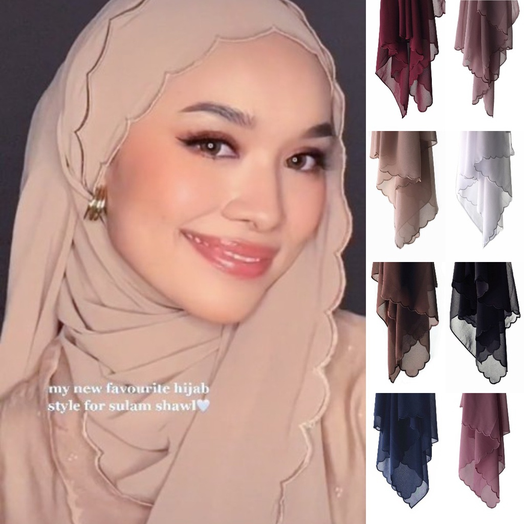 shawl sulam hitam gold
