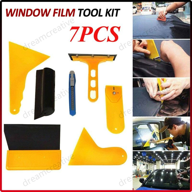 7pcs Car Sticker Auto Film Fitting Tools Set Squeegee Scraper Window  Tinting Kit