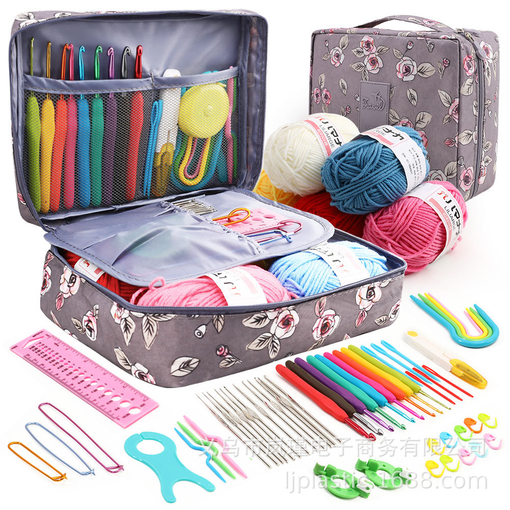 59Pcs/Set Wool Crochet Hooks Set Beginner Handmade Crafts Knitting ...