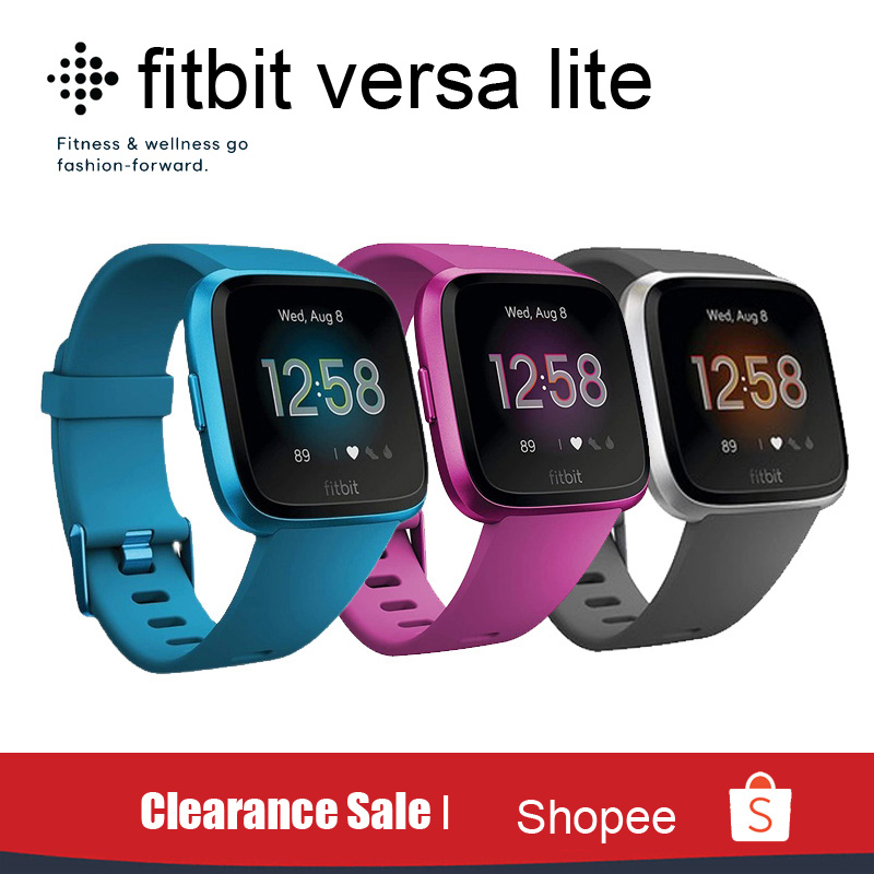 FITBIT VERSA LITE NEW Fitness Heart Rate Tracker Waterproof Smartwatch fitness activity tracker band Box Sealed Shopee Malaysia