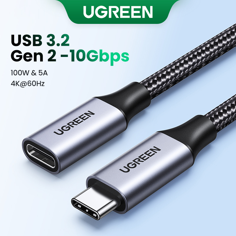 UGREEN USB C Extension Cable USB Type C 3.1 Gen 2 Male to Female Fast ...