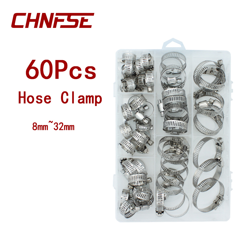 60PCS Box-Packed Premium Stainless Steel Fasteners for Hose and Pipe ...