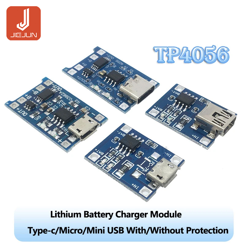 Type Cmicromini Usb 5v 1a 18650 Tp4056 Lithium Battery Charger Module Charging Board With 4958