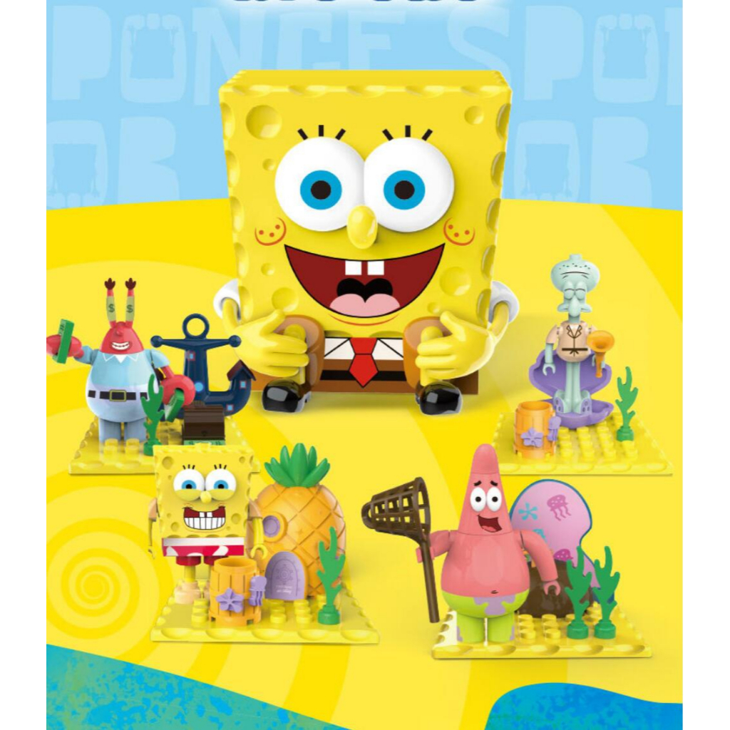 SpongeBob Squarepants nickelodeon Scene Building Blocks Toys Collection ...