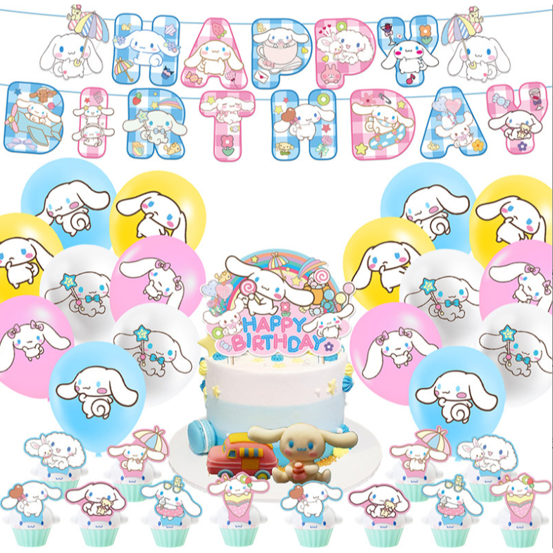 Cinnamoroll Birthday Party Decorations,Cartoon Dog Decorations for