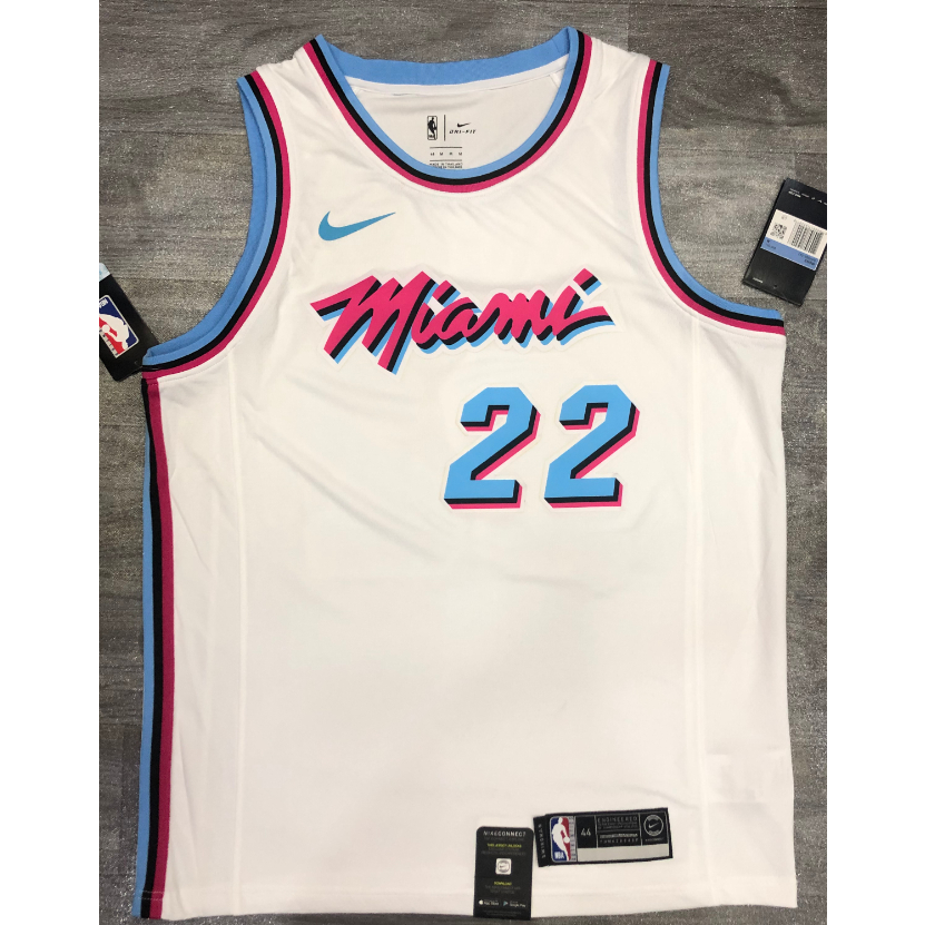 【hot pressed】nba jersey Miami Heat No. 22 Butler white round neck