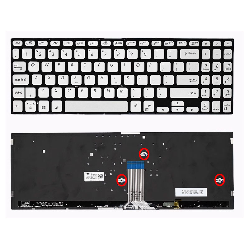 Cartuccia 305 Tastiera Originale Asus X530 Retroilluminata Con Topcase ...