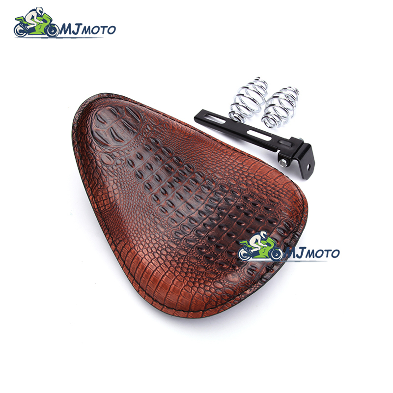 Motorcycle Solo Seat With Baseplate And Springs Bracket Sitting Cushion Mounting Kit For Harley Sportster Bobber Chopper