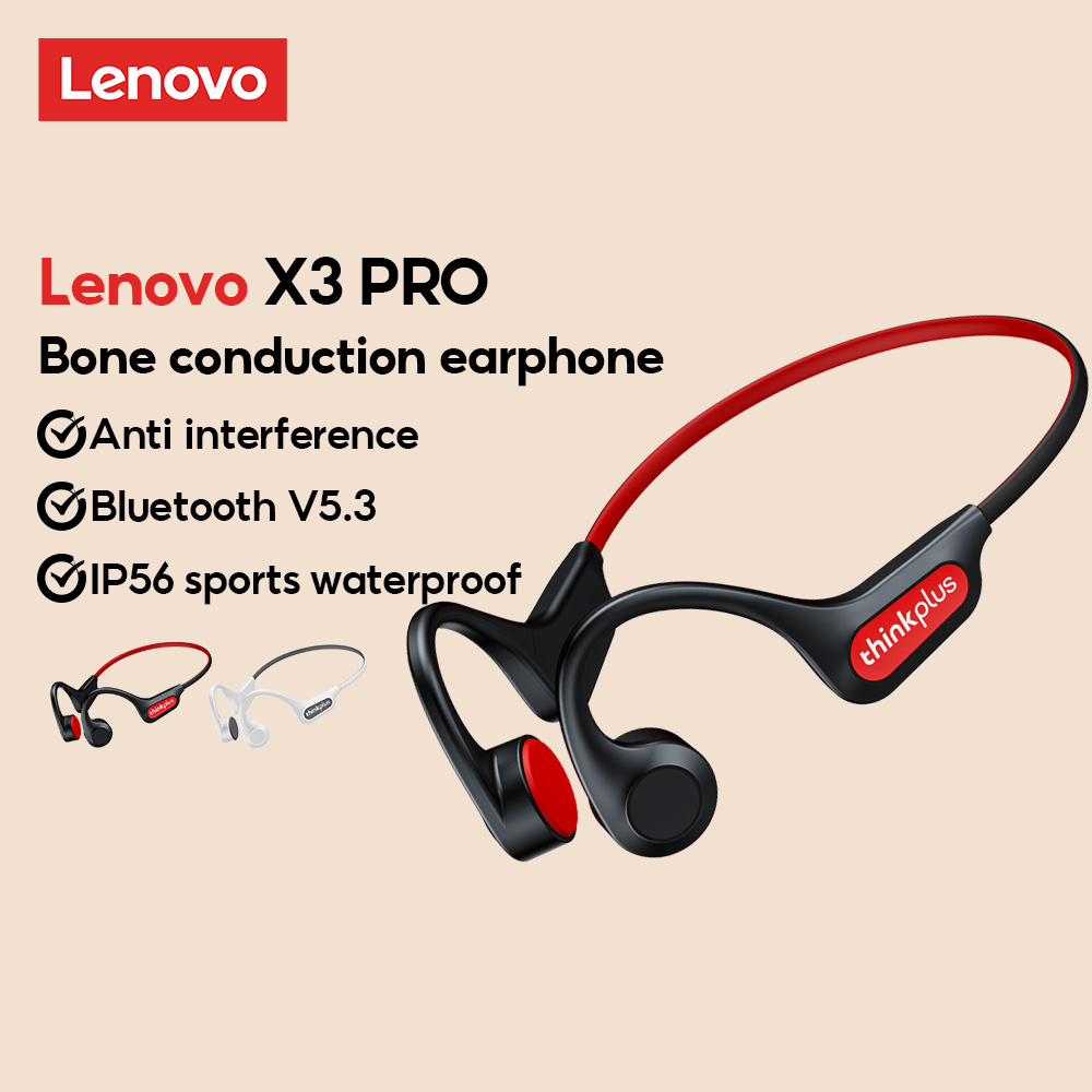 Lenovo X3 Pro Bone Conduction Bluetooth Headphones Earphones IPX5 Waterproof