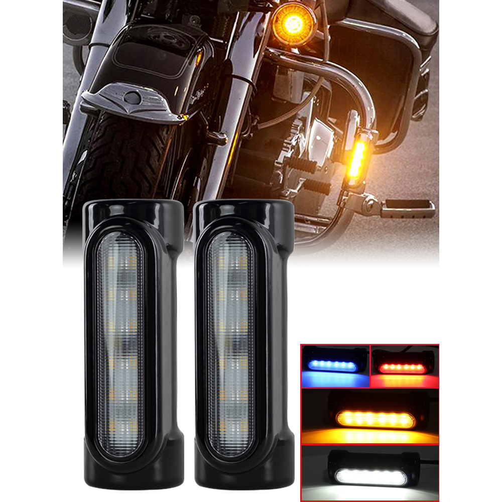 1 Pair Motorcycle Highway Bar Switchback Driving Turn Signal Light LED