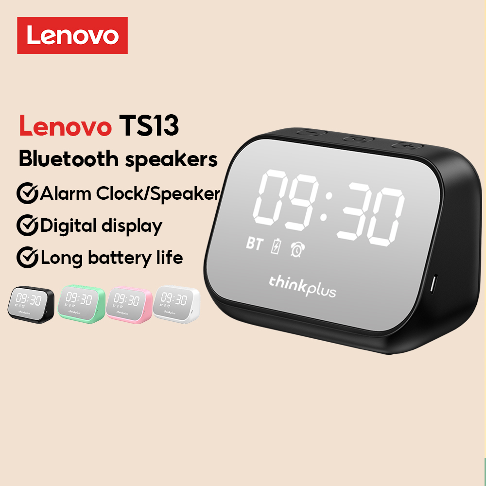 Lenovo TS13 Bluetooth 5.0 Speaker Mirror Alarm Noise Reduction Digital