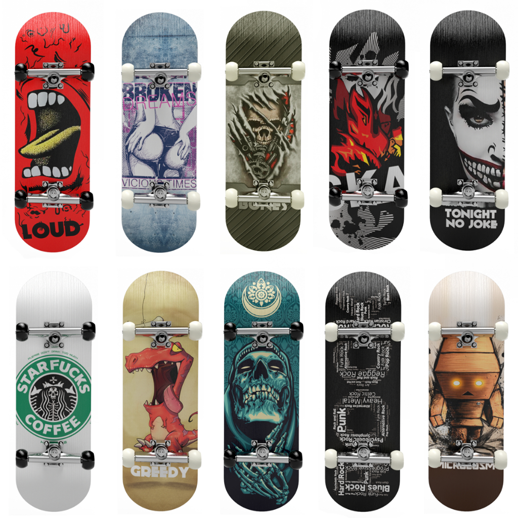 PROlific Wooden 6 Ply Fingerboard Boxy Deck 33.5x96mm - Two Tone- Teak Tuning Pr