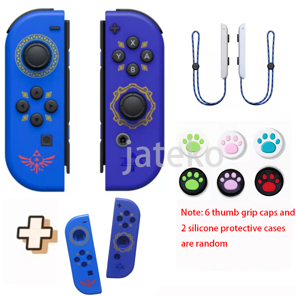 The Legend of Zelda Joycon Controller (L/R) + 2 Straps + 2 Silicone