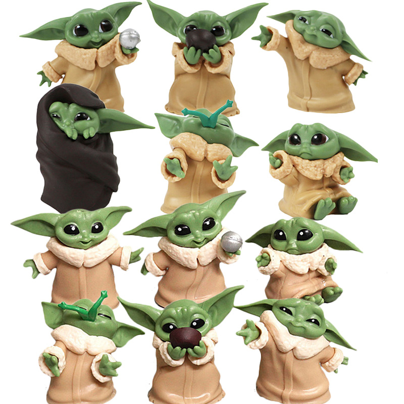 6pcs Yoda Baby Miniature Movie Figures Mini Collectible Dolls Figurines ...