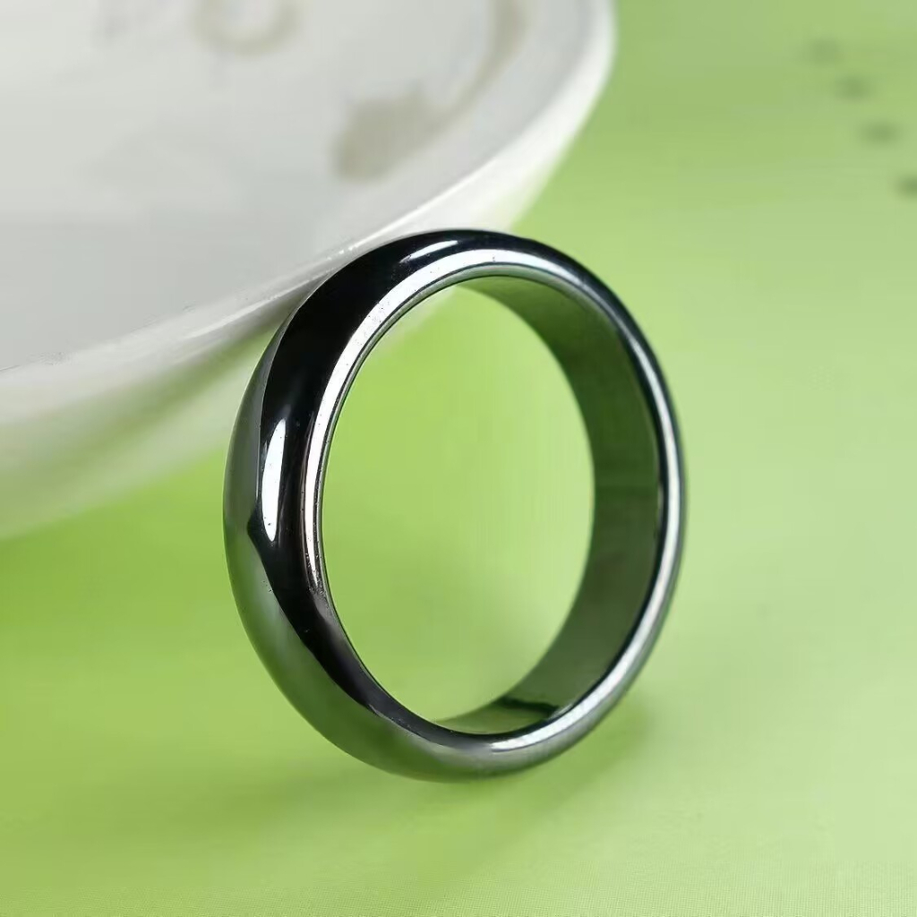 Natural Terahertz Mineral Ring Fashion Health Energy Stone Beauty ...