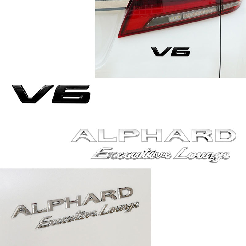 3D ABS Plastic V6 Emblem Car Fender Side Decal Rear Trunk Badge Sticker ...