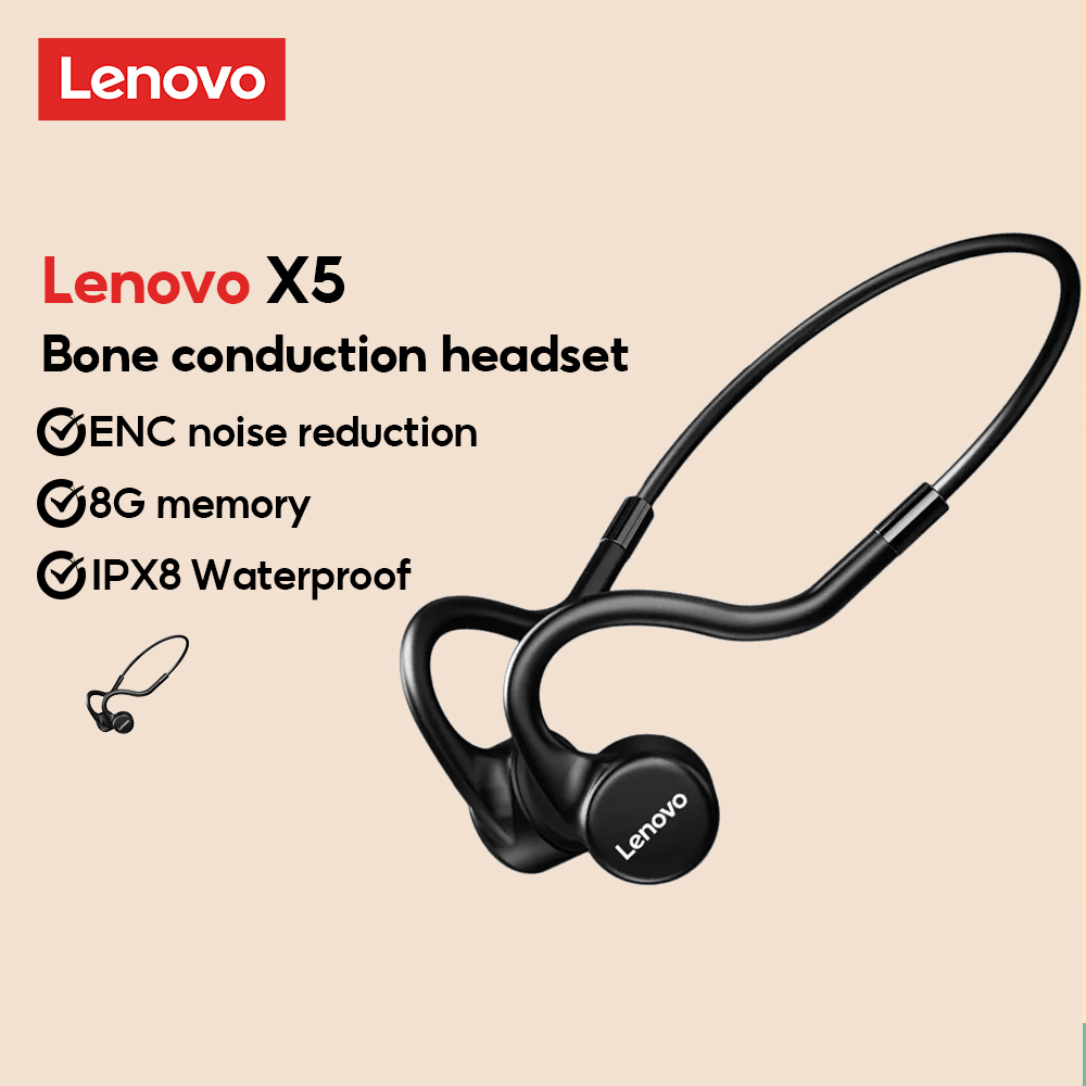 Lenovo X5 Bluetooth Headphone Bone Conduction Wireless Sports
