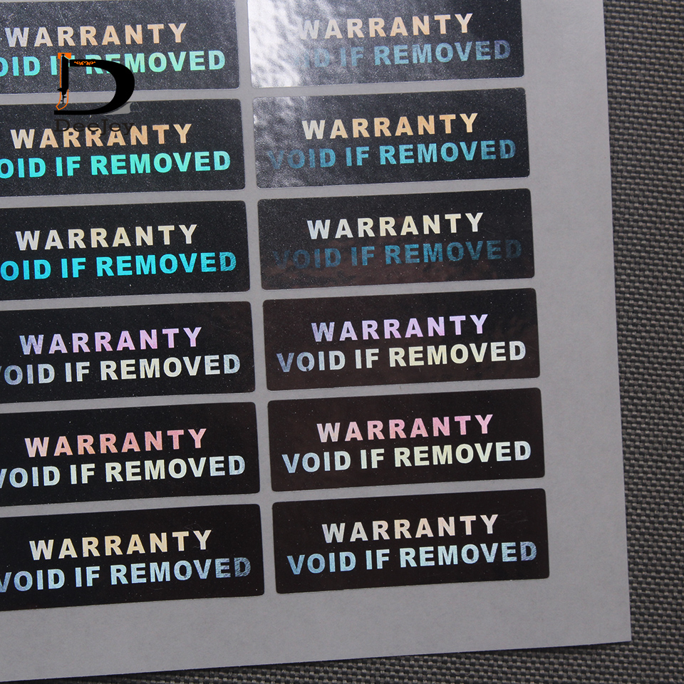 Inventory 10x30mm laser hologram sticker Warranty disposal Void if