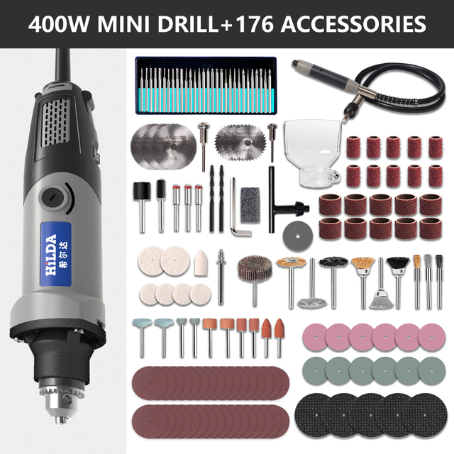 HILDA Electric Drill Mini Engraver Rotary Tool 400W Mini Drill 6 ...