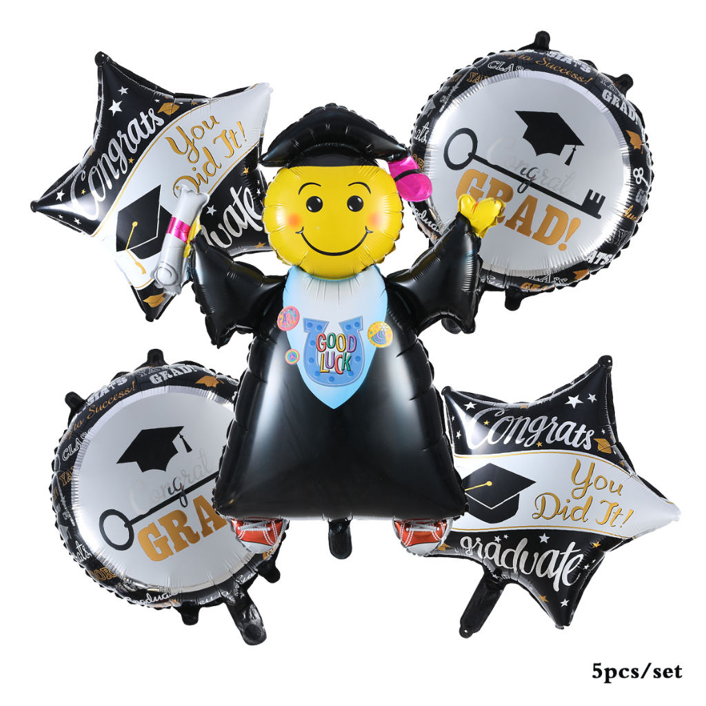 5pcs 18inch Graduation Balloon Graduation 2023 Gift Helium Foil Balloon ...