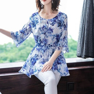 Loose Chiffon Blouse Fashion Women Top Shirt Ladies Long Sleeve