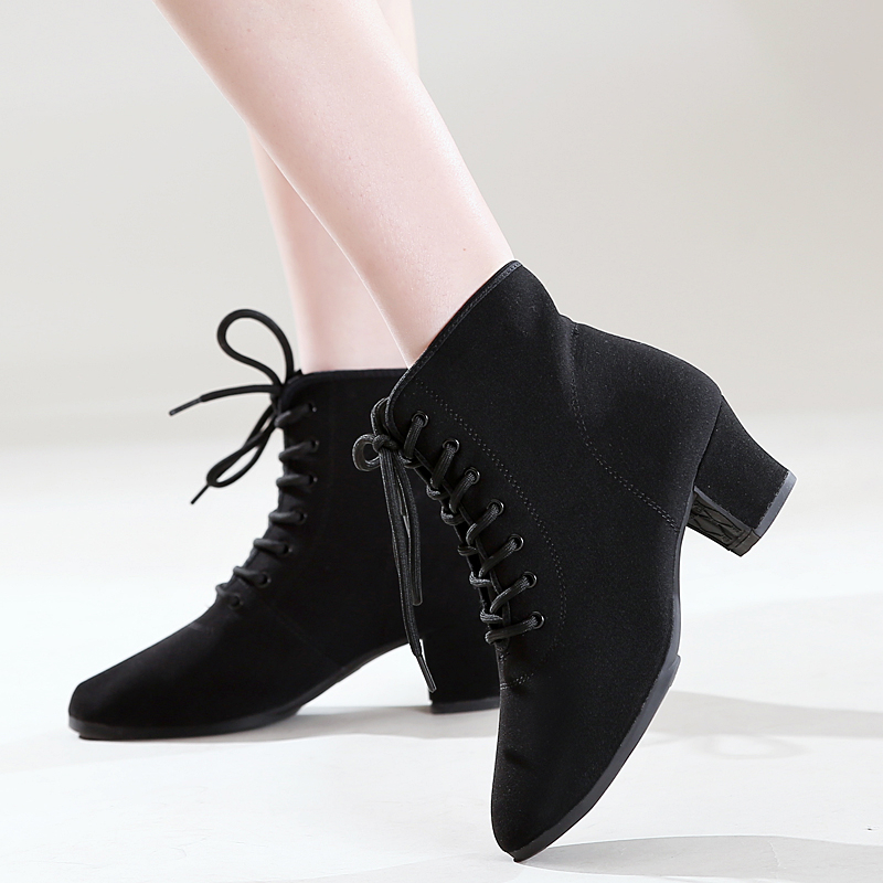 Ladies HighTop Oxford Cloth Dance Shoes Breathable Lining Sailor Modern Square Friendship Women