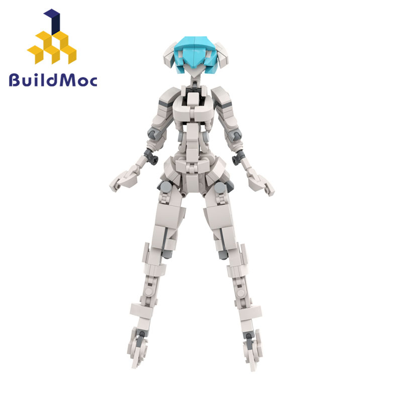 Buildmoc Robot Girl Model Mobile Suit Girl Female Robot building blocks ...