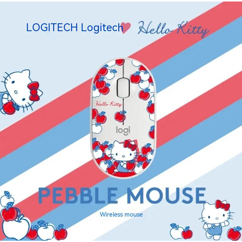 Logitech Pebble Hello Kitty M350 Wireless Mouse with Bluetooth or USB