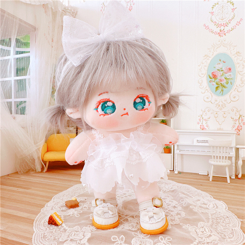 20CM Idol Doll Clothes White Lace Dress K-Pop Plush Toys Accessories ...