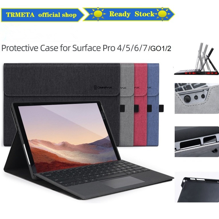 New Laptop Tablet Cover and Case Sleeve for Microsoft Surface Pro Pro  Inch Tablet Multiple Angle Viewing Portfolio Business Cover