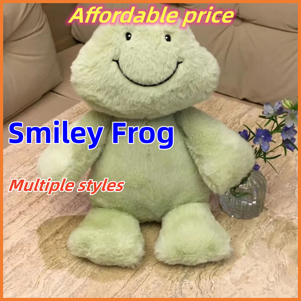 ⚡️In Stock⚡️Smiley Frog 微笑青蛙 Frog Plush Kawaii Dressing Frog Plush Toy ...