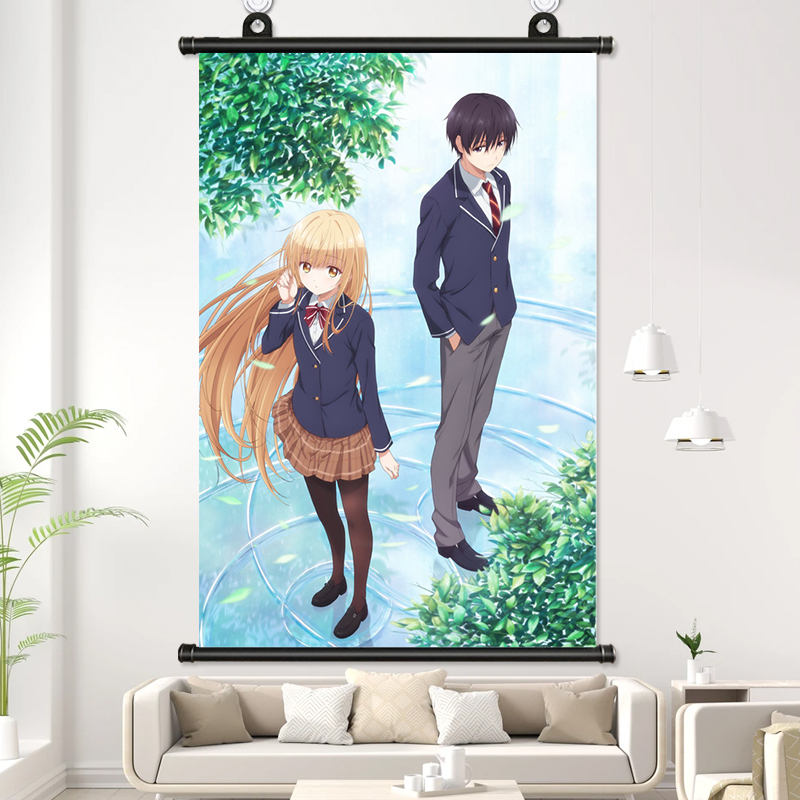 Anime Otonari no Tenshi-sama Shiina Mahiru Fujimiya Amane Fabric Wall ...