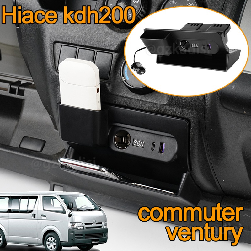 Toyota Hiace kdh200 commuter ventury(2004-2018) USB QC 3.0 quick charge ...