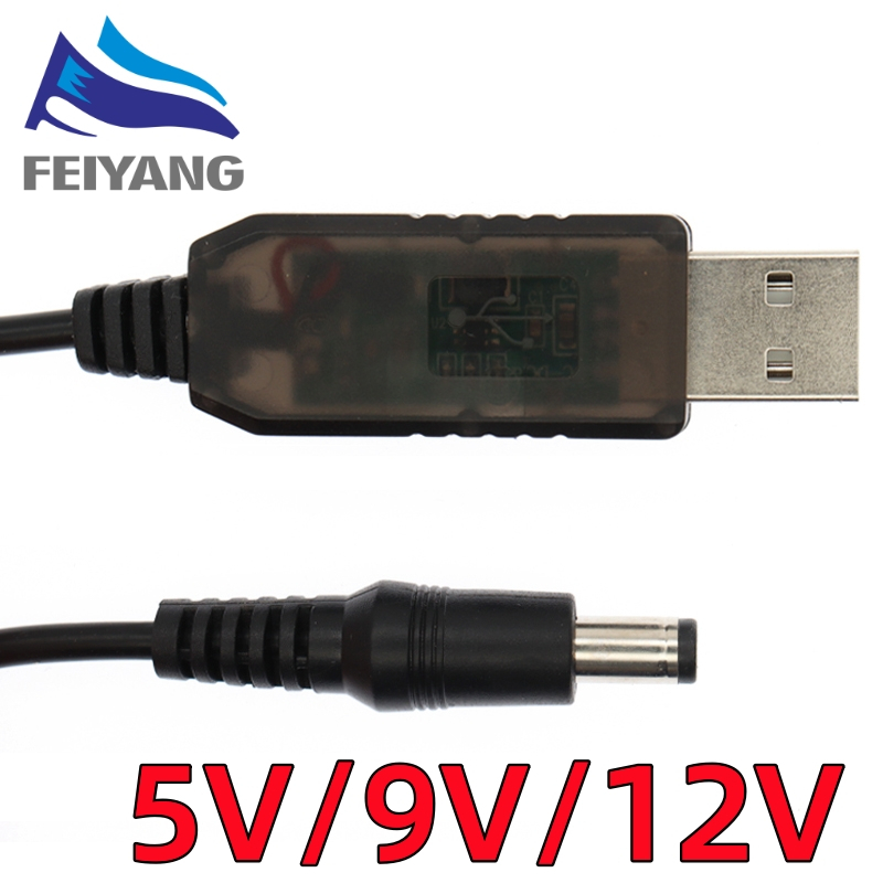 Usb Power Boost Line Dc 5v To Dc 5v 9v 12v Step Up Module Usb Converter Adapter Cable 2155mm 7908