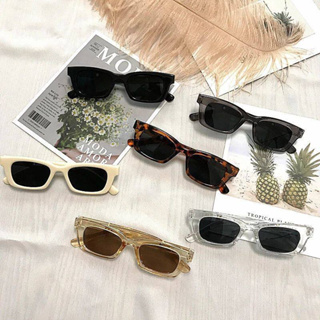 European and American Retro Rectangular Disco Sunglasses Jenny Same  Sunglasses Women Kuchao Black Cat Eye Hot Mom Glasses Trendy