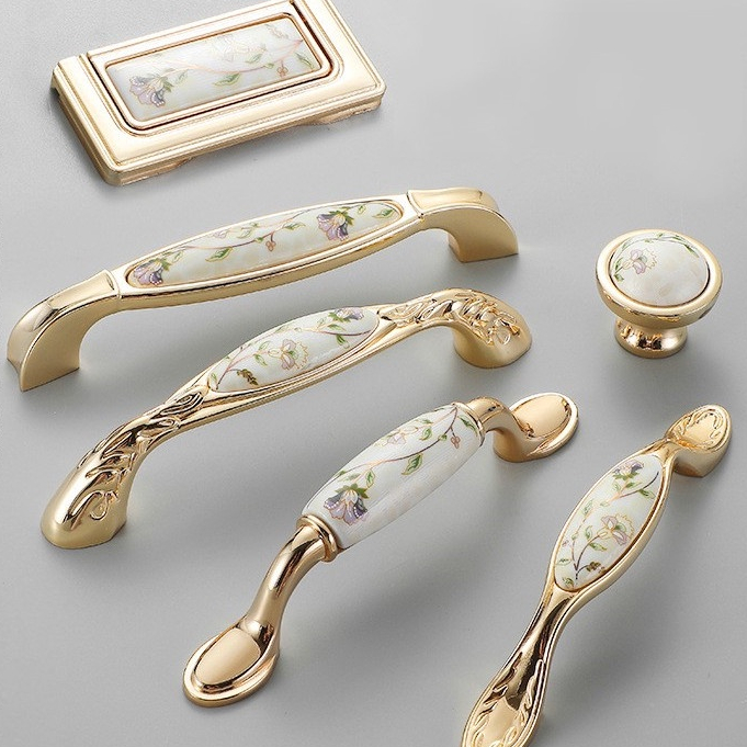 Antique Ceramic Handles Vintage Drawer Knobs cabient Door Handles wardrobe handle