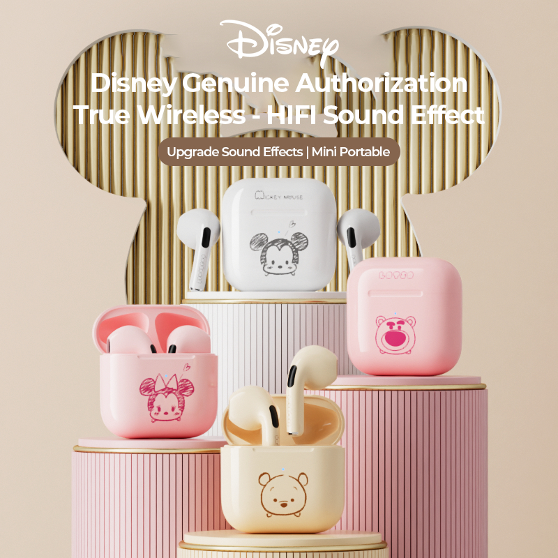 Disney TWS Bluetooth 5.2 Noise Reduction Headphone Sport HiFi Stereo ...