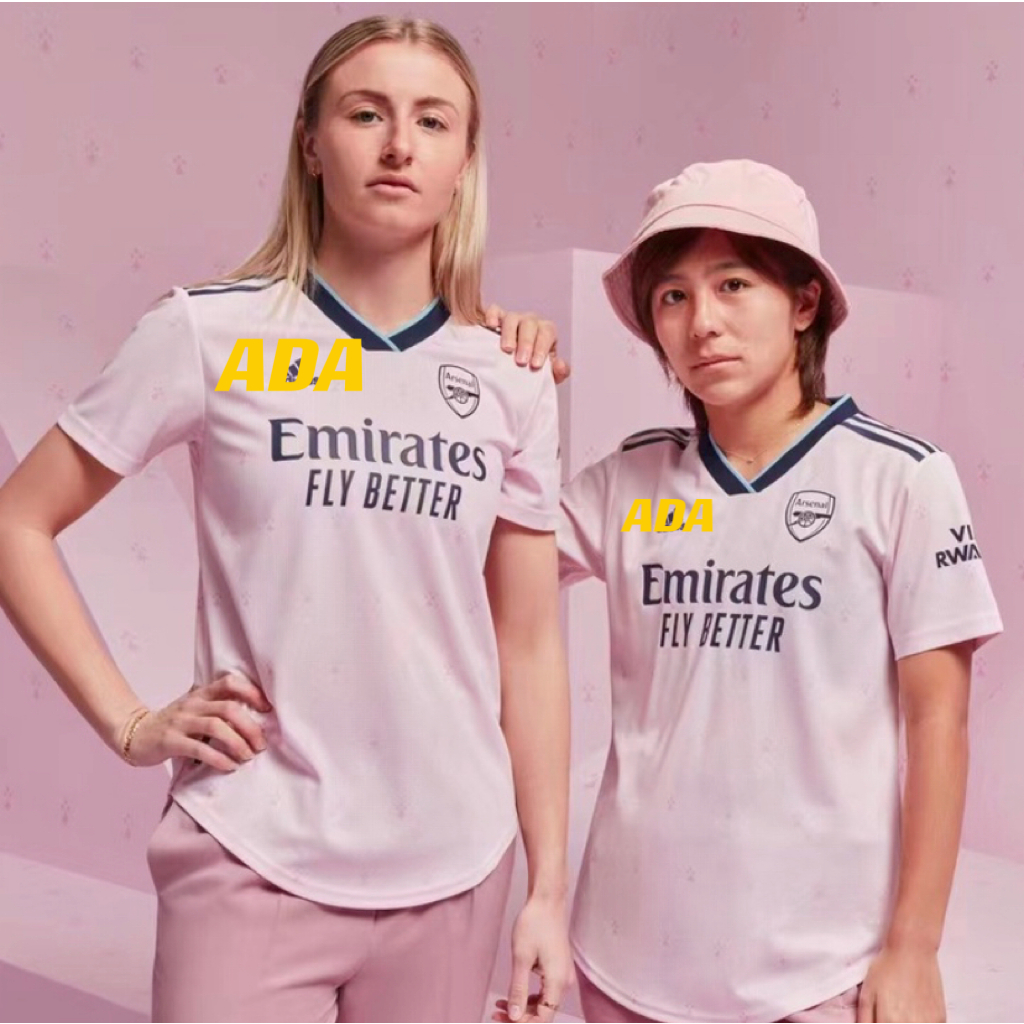 【Women/ S2XL】2223 ASL Arsen al 3rd third pink kit women's football high quality fans jersey