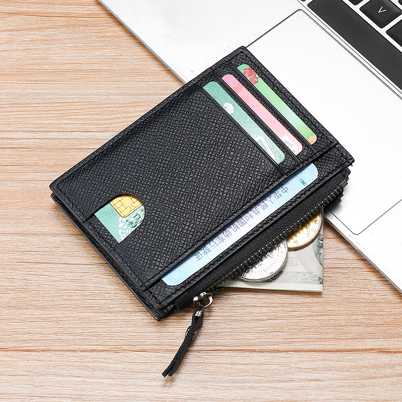 RFID Blocking Slim Genuine Leather Credit Cardholder Ultra Card Holder ...