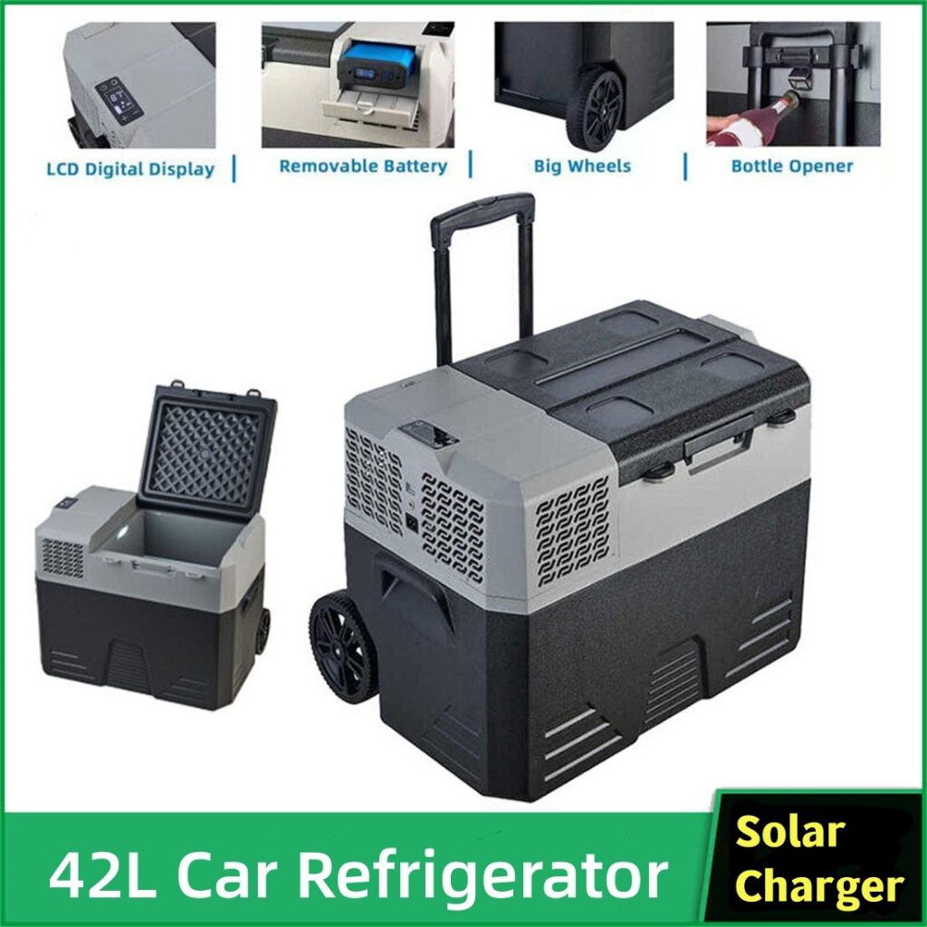 Treeligo 42L Portable Car Refrigerators Mini Refrigerator Freezer 12V