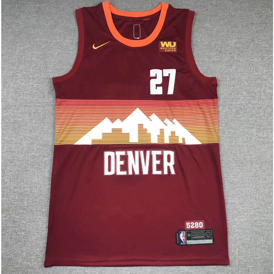 new mens Denver Nuggets 27 Jamal Murray embroidery basketball jerseys