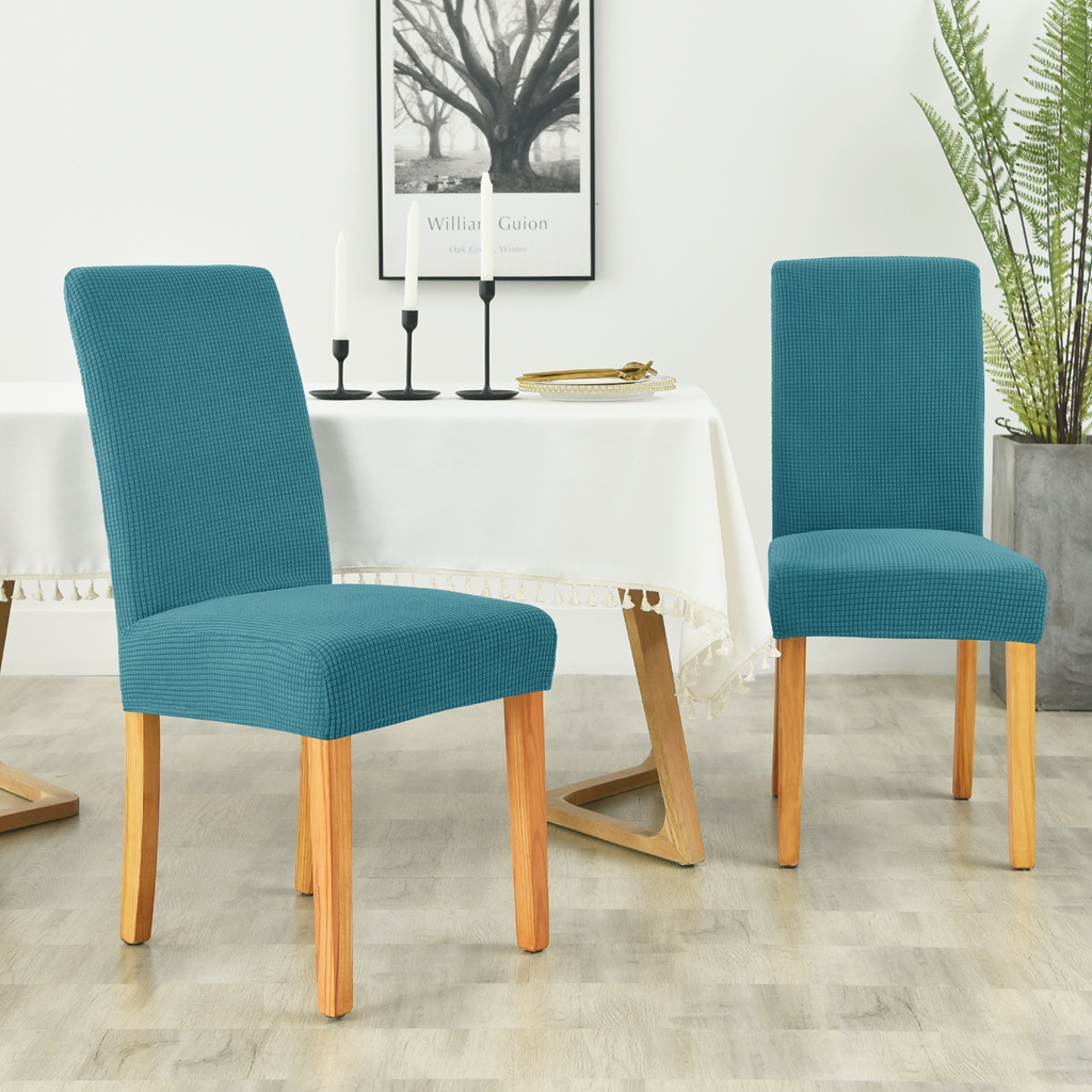 Dining Table Microfiber Dining Chair Covers Micro-Suede Turquoise