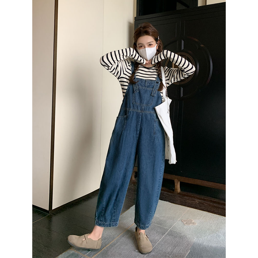 Loose clearance denim overalls