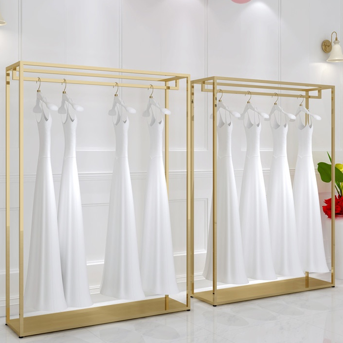 Wedding Dress Hanger Floor-Standing Clothes Rack Dress Shelf Bedroom ...