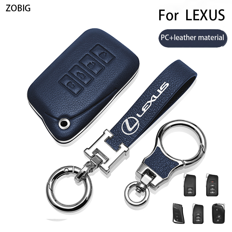 Zobig Genuine Leather Key Fob Cover For Lexus Car Key Case Shell For