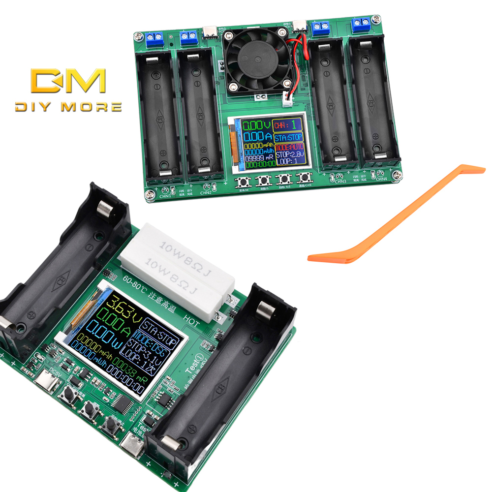 Single/four-channel 18650 battery capacity internal resistance tester ...