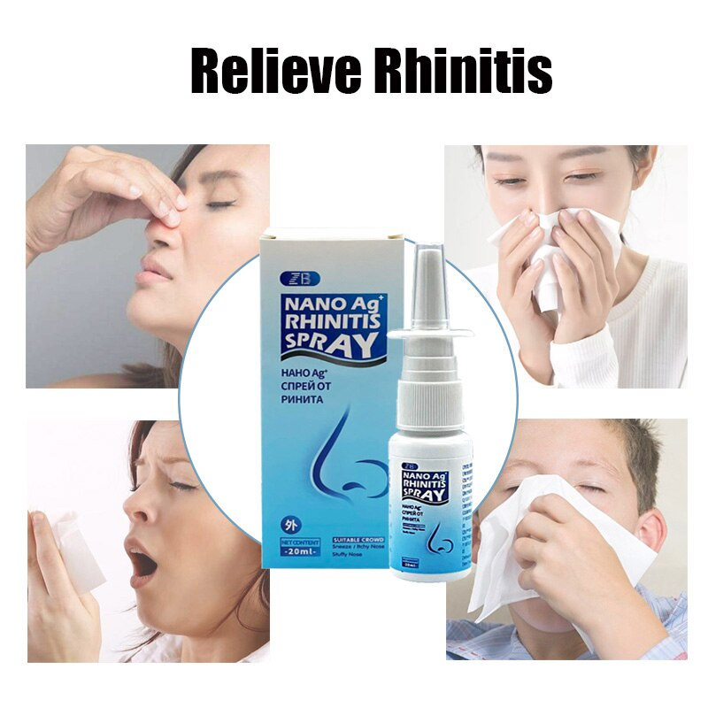 Nano Silver Ions Rhinitis Spray Chronic Allergic Rhinitis Sinusitis