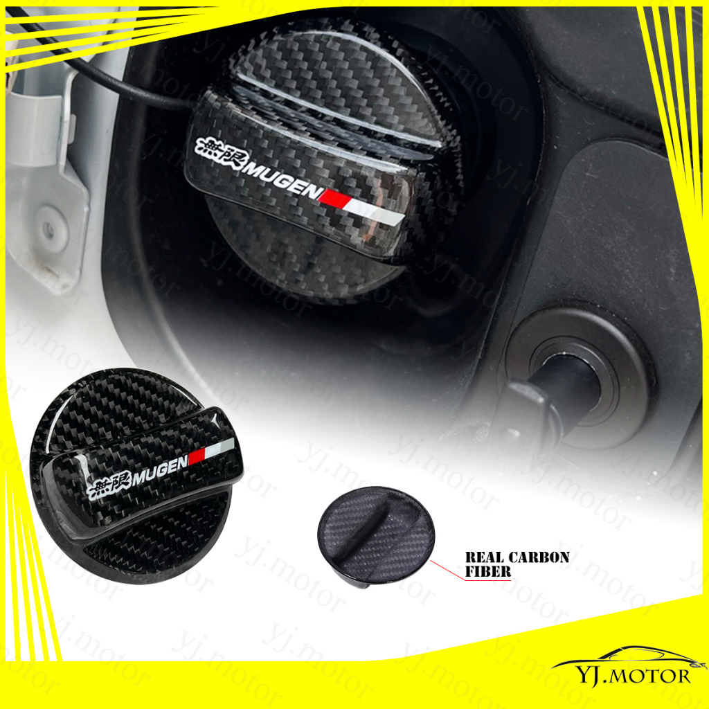 Real Carbon Fiber Fuel Cap Cover For Honda City Civic Jazz HRV CRV Dry Carbon Fiber Fuel Tank