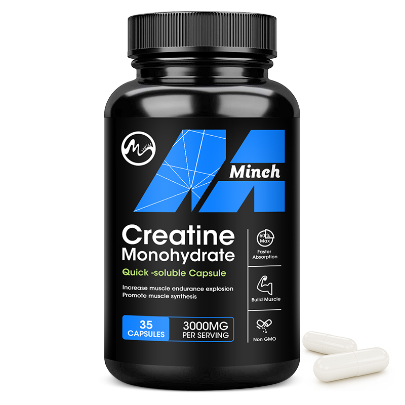 2023 Minch Creatine Capsules Creatine Monohydrate Gain Strength Build ...