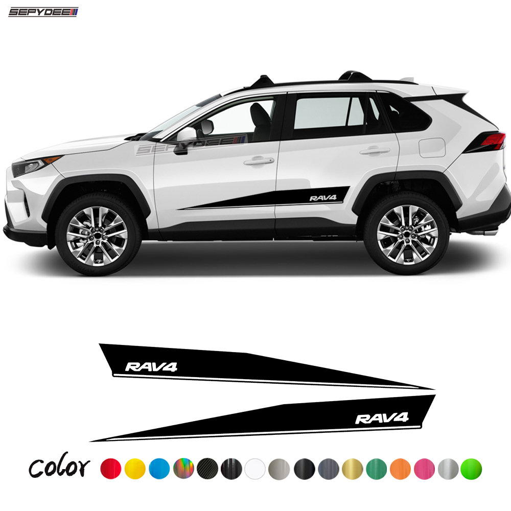 [Ready Stock] 2Pcs Racing Sport Car Door Panel Sticker Auto Body Both
